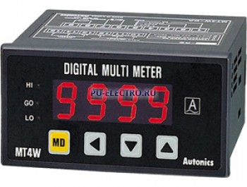 MT4W-DA-4N Цифровой индикатор тока (без выходов) Амперметр, 5А max DC. Индикация 4 разряда. Напряжение питания 100-240VAC. Autonics