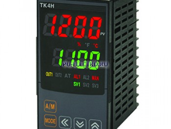 TK4H-14RR Температурный контроллер  с ПИД-регулятором, 48х96x65мм, питание 100-240VAC, 1 - выход сигнализации, 1-й Выход Выход реле 3А, 250VAC релейный, 2-й Выход реле 3А, 250VAC релейный (нагрев и ох