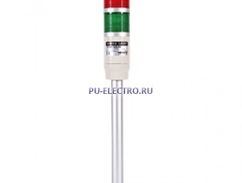 PMEP-202-RG, led, стойка + монтажное основание, пост. свечение, 2 секции, 24 В AC/DC, красн./зел.