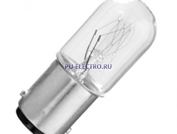 MAB-T15-D-024-10 Лампа накаливания  24В, 10Вт для серий: 56мм серия MT5, 56мм серия MT8, Тип лампы T16 / BA15D