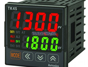 TK4S-14CC Температурный контроллер  с ПИД-регулятором, 48х48x65мм, питание 100-240VAC, 1 - выход сигнализации, 1-й Выход реле 3А, 250VAC + выход ТТР(по выбору), 2-й Выход реле 3А, 250VAC + выход ТТР(п