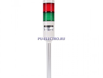 PTE-AMZ-1FF-R-B, led, пост.+ миг. свечение, 1 секция, 90-240 В AC, красный, корпус черный
