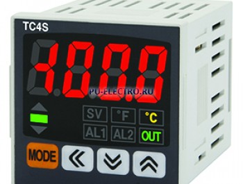 TC4S-24R Температурный контроллер  с ПИД-регулятором, 48х48мм, питание 110-240VAC, 2 - выхода сигнализации, Выход реле 3А, 250VAC + выход ТТР, вес 150гр