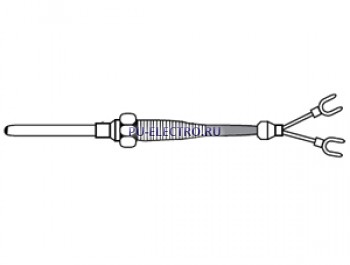 TW-N(Pt100) 4.8*300*1.5 Термосопротивление с кабелем PT100 Ом, диаметр головки 4,8мм, длина головки 300мм, длина кабеля 1,5м
