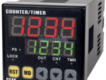 CT4S-1P4 100-240VAC Счетчик/таймер с сенсорным управлением, индикатор 4 цифры, выход -реле 1С