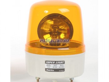 AVGB-02-Y, лампа накаливания, маячок + зуммер, 24 В DC, желтый, d=135мм