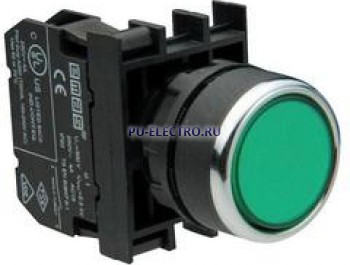 Кнопка с подсветкой-светодиод зеленая B292DY