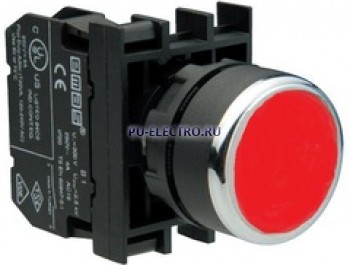 Кнопка с фиксацией подсветкой-светодиод красная B260FК (1НЗ)