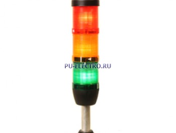 IK53L024XM03 Сигнальная колонна 50 мм. Красная, желтая, зеленая 24 вольта, светодиод  LED