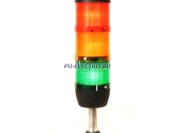 IK73L024XM01 Сигнальная колонна 70 мм. Красная, желтая, зеленая 24 вольта, светодиод  LED