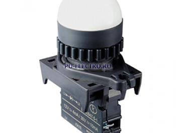 L2RR-L1WL, Контрольная лампа Куполовидная, LED 100-220VAC, НЗ, цвет Белый