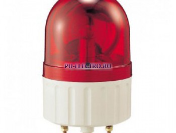 ASGB-02-R, лампа накаливания, маячок + зуммер, 24 В AC/DC, красный, d=86мм, платфон купол, IP42, монтаж на шпильках