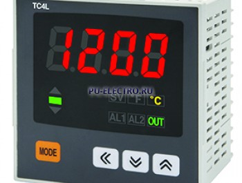 TC4L-24R Температурный контроллер  с ПИД-регулятором, 96x96x70,5 мм, питание 110-240VAC, 2 - выхода сигнализации, Выход реле 3А, 250VAC + выход ТТР, вес 250гр