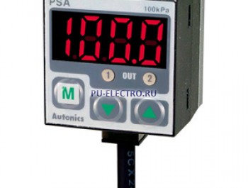 PSA-V01P-RC1/8 DC12-24V Датчик давления, 30х30х38.5мм, вакуум, до -101,3кПа, PNP NO, кабель 2м, разъем