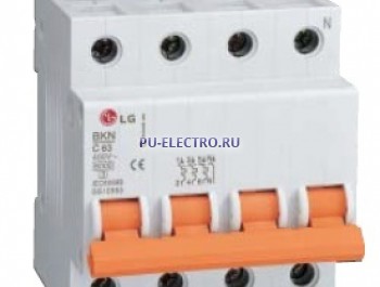 Автоматический выключатель BKN 3P+N B63A LS (арт.061401458B)