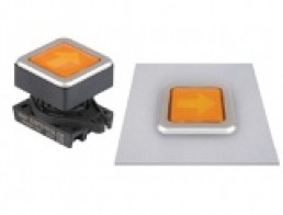 S3QPFS-P3 Квадратные кнопки нажатия с подсветкой, утопленный тип,  30 мм